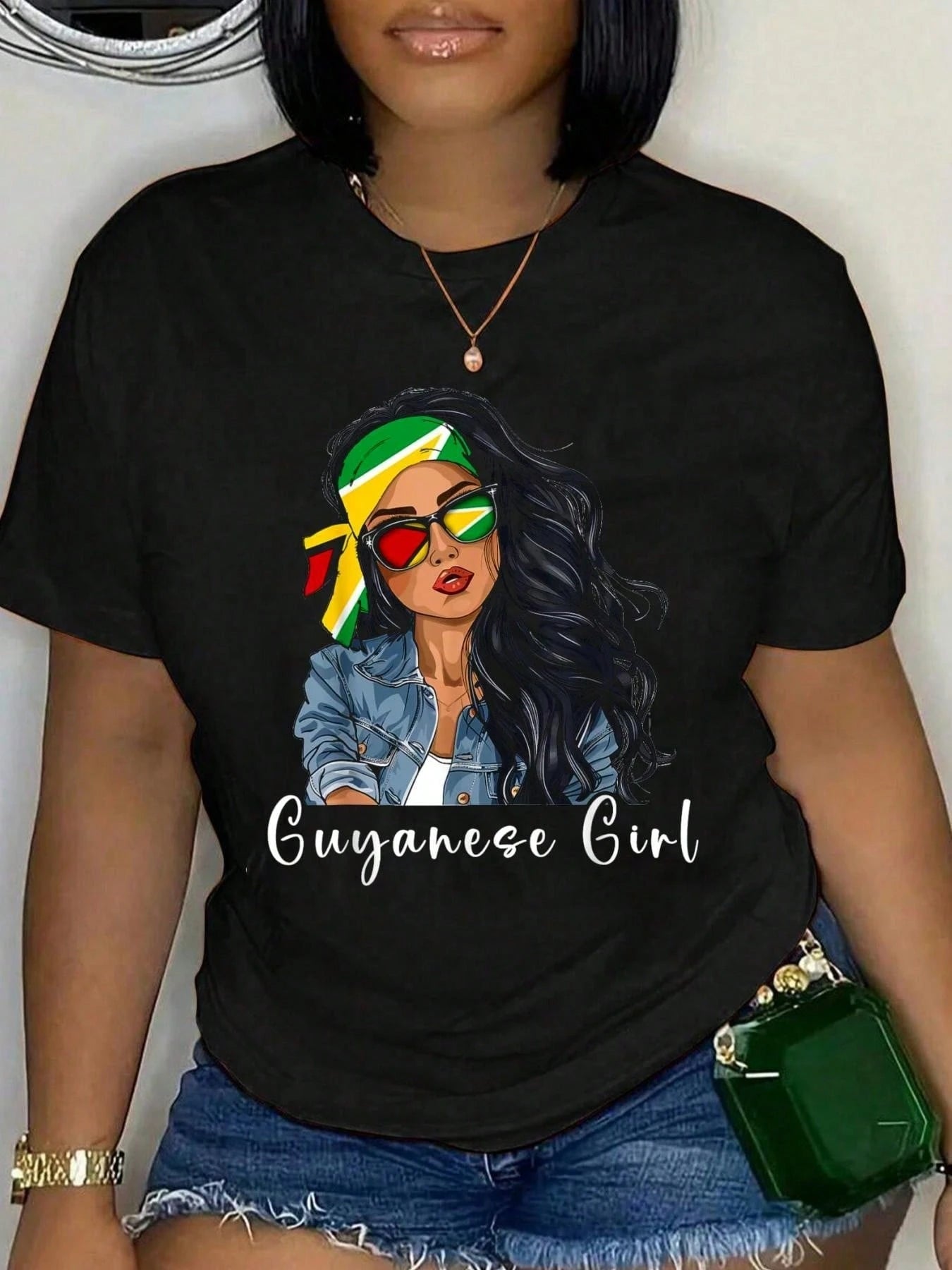 100% Cotton Guyanese Woman Products Flag Uniform Girl Guyana T-Shirt Unisex Classic Comfort Tee Tops Oversized Crew Neck T Shirts