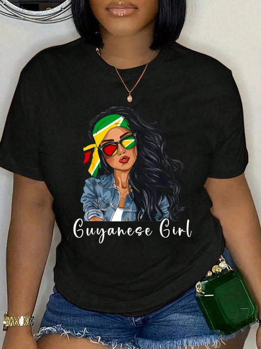 100% Cotton Guyanese Woman Products Flag Uniform Girl Guyana T-Shirt Unisex Classic Comfort Tee Tops Oversized Crew Neck T Shirts