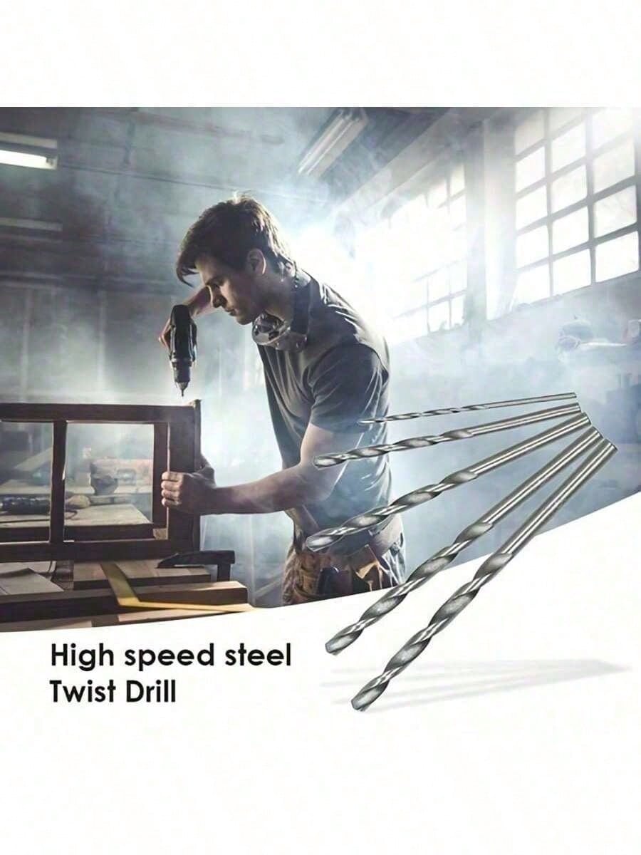 100-Piece Premium Titanium Coated Drill Bit Set- HSS High Speed Steel Construction For Wood/Metal/Plastic| Essential Power Tool Accessories Kit For DIY Projects & Professional Home Improvement