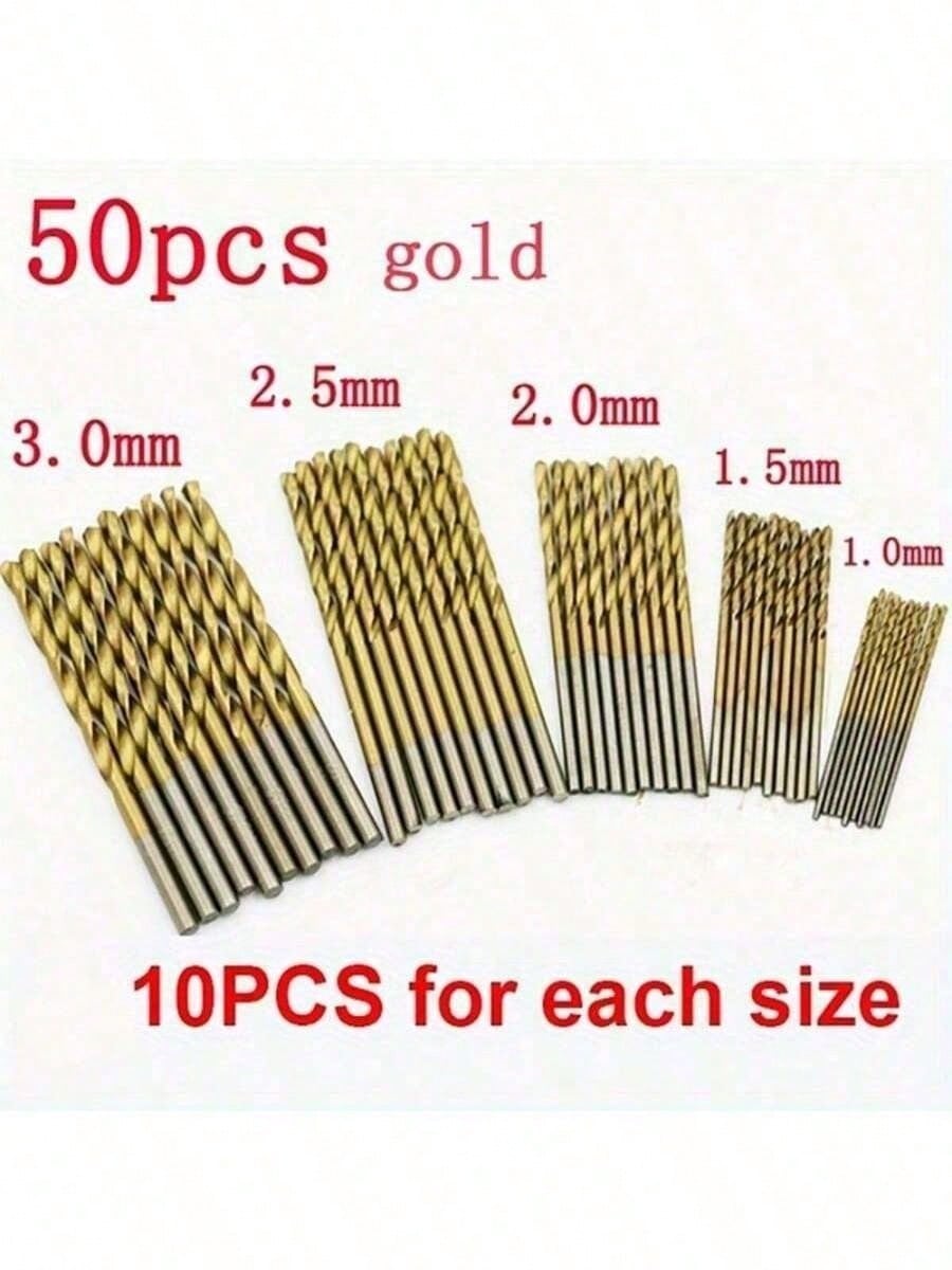 100-Piece Premium Titanium Coated Drill Bit Set- HSS High Speed Steel Construction For Wood/Metal/Plastic| Essential Power Tool Accessories Kit For DIY Projects & Professional Home Improvement