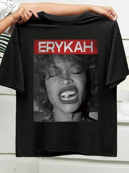 100% Pure Cotton Graphic Print Crew Neck T-Shirt,Vintage Casual Plus Size Casual Woman Figure Print Round Neck Short Sleeve T-ShirtHoliday Casual To