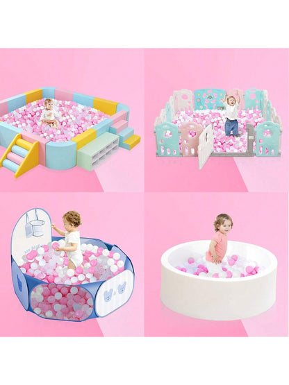 100pcs Ball Pit Balls For Toddlers, Crush Proof Plastic Balls For Ball Pit, 2.16 Inch Baby Pit Balls For Playpen Pool Birthday Party Decoration
