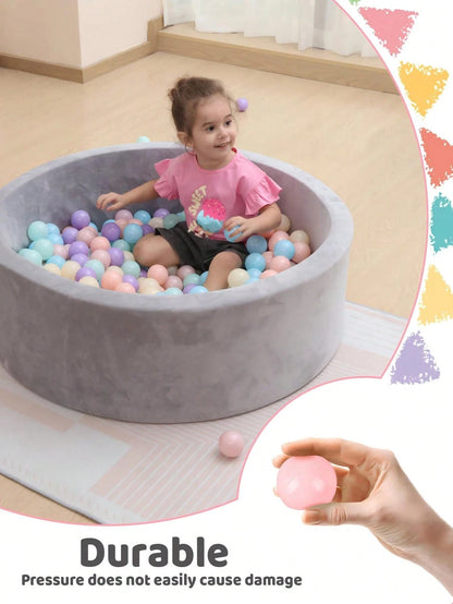 100pcs Ball Pit Balls For Toddlers, Crush Proof Plastic Balls For Ball Pit, 2.16 Inch Baby Pit Balls For Playpen Pool Birthday Party Decoration