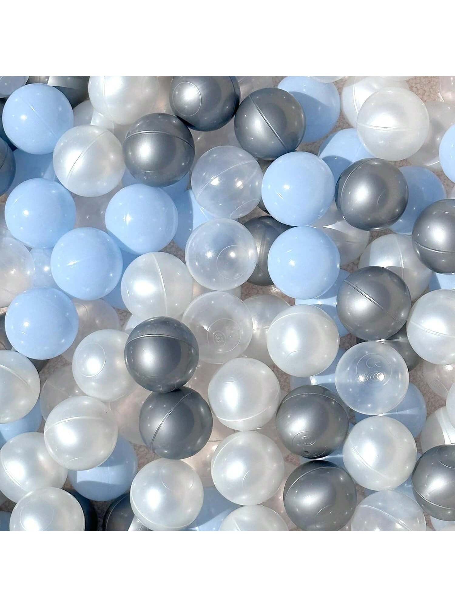 100pcs Ball Pit Balls For Toddlers, Crush Proof Plastic Balls For Ball Pit, 2.16 Inch Baby Pit Balls For Playpen Pool Birthday Party Decoration