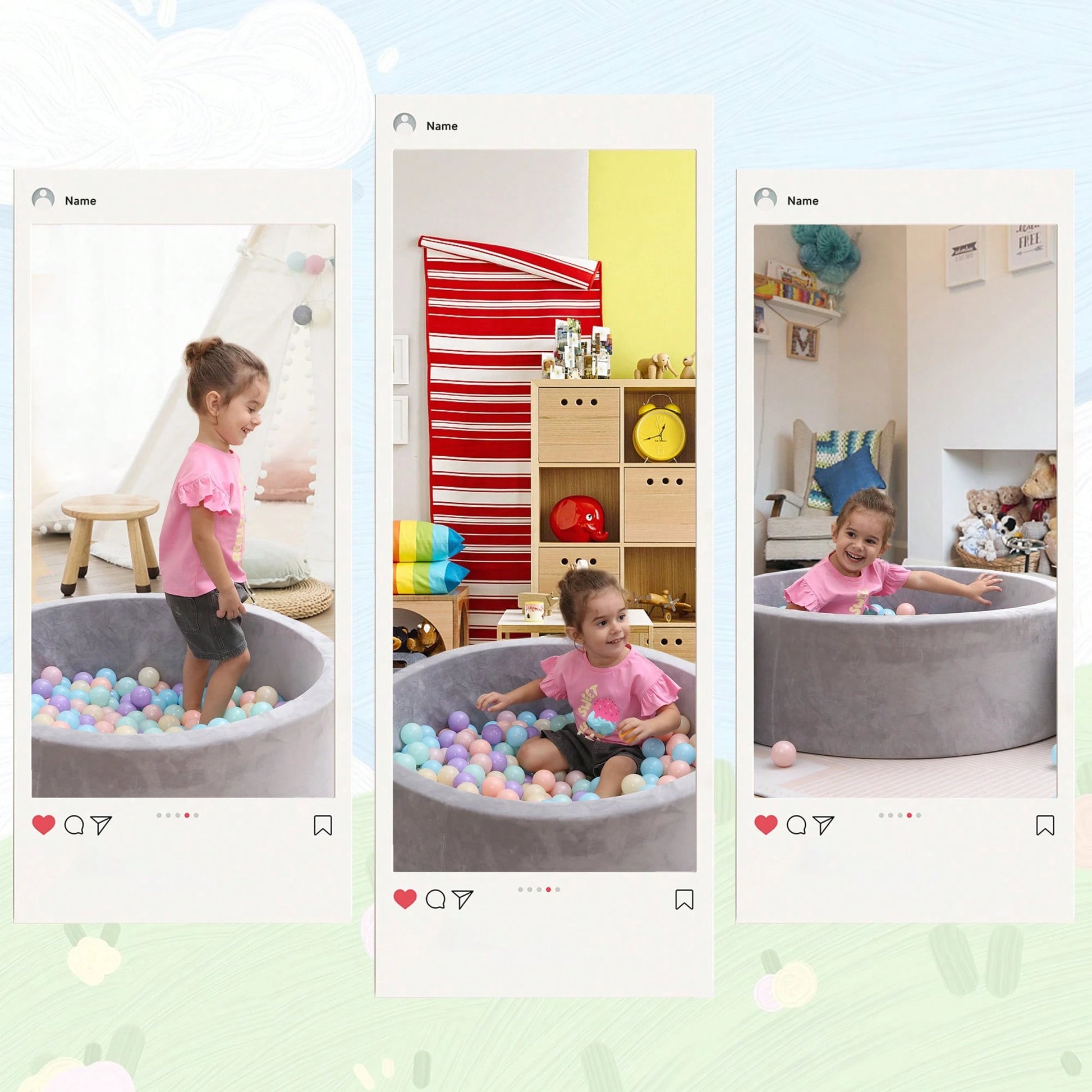 100pcs Ball Pit Balls For Toddlers, Crush Proof Plastic Balls For Ball Pit, 2.16 Inch Baby Pit Balls For Playpen Pool Birthday Party Decoration
