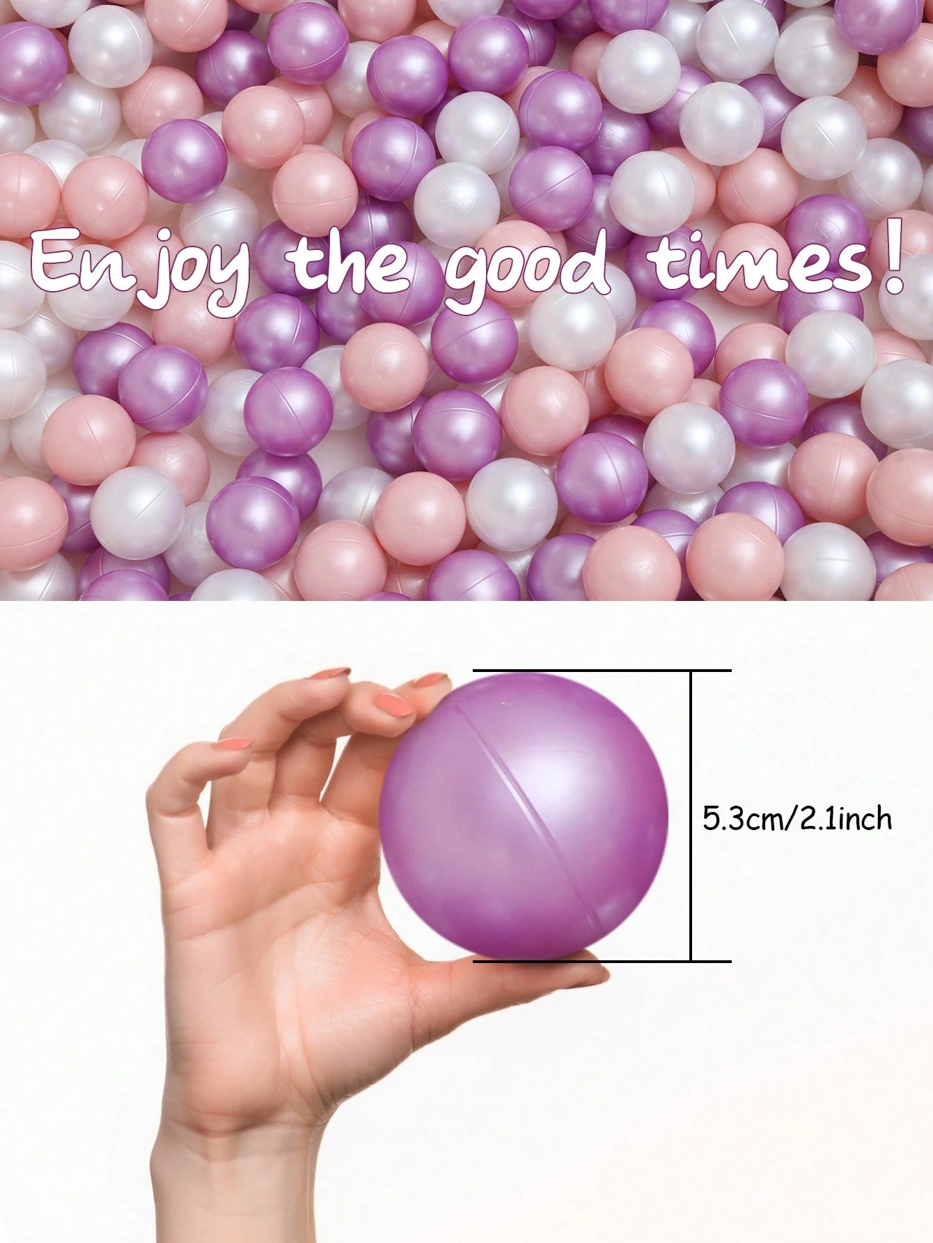 100Pcs Thicken Crush Proof 2.16Inch Ball Pit Balls, Toy Balls For Toddlers,Perfect For Ball Pit,Pool Toys, Parties Events Playground Games Decoration