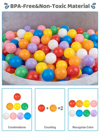 100Pcs Thicken Crush Proof 2.16Inch Ball Pit Balls, Toy Balls For Toddlers,Perfect For Ball Pit,Pool Toys, Parties Events Playground Games Decoration