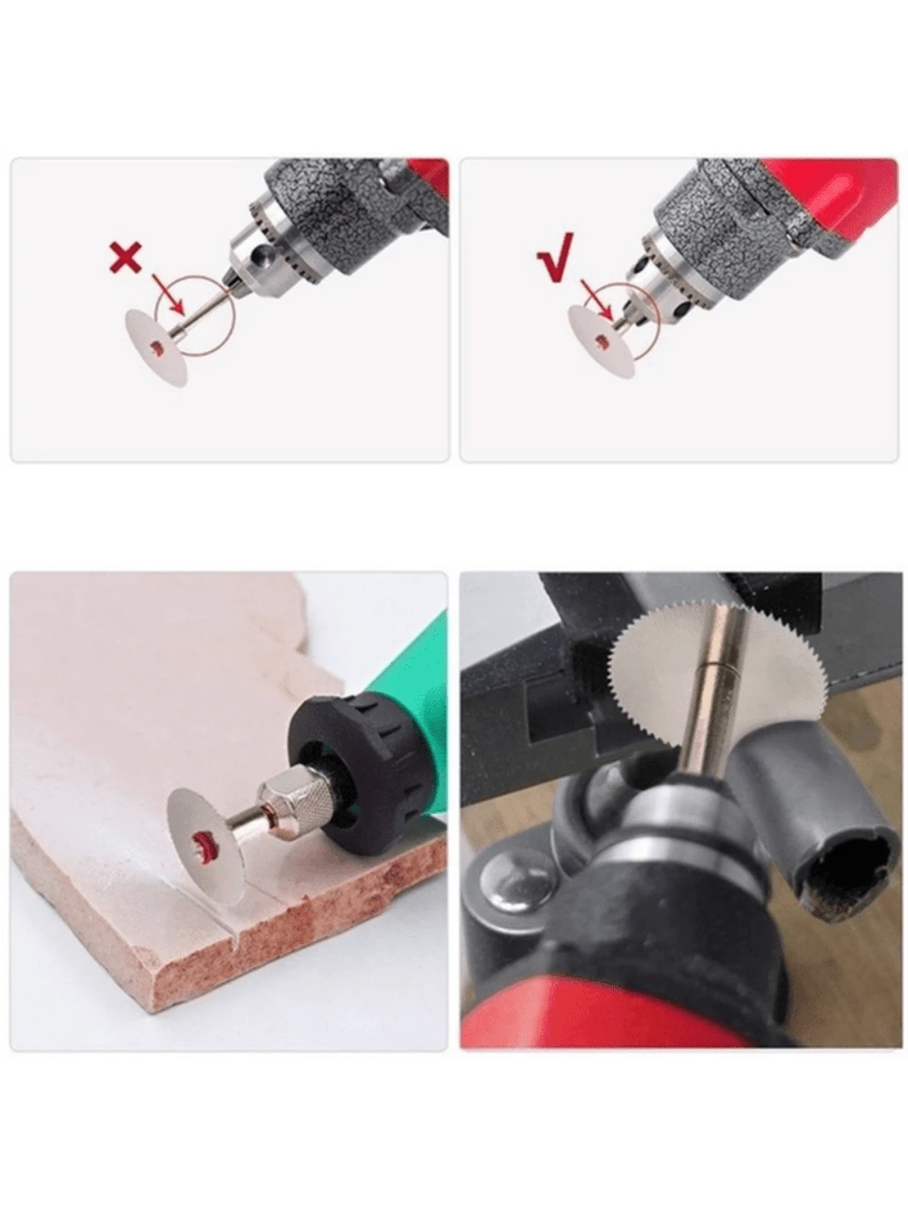 11pcs Mini Circular Saw Blades Set, Stainless Steel/Wood/Plastic Cutting Discs, Rotary Tool Accessories, Power Tool Parts,Tool Accessories