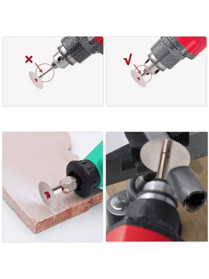 11pcs Mini Circular Saw Blades Set, Stainless Steel/Wood/Plastic Cutting Discs, Rotary Tool Accessories, Power Tool Parts,Tool Accessories