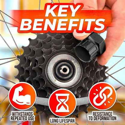 12-Spline Freewheel Removal Tool, Compatible With FR1.3- 0.48 Inch Internal And 0.90 Inch Length- Universal Bicycle Freewheel Remover, Fits Multiple Speed Freewheels And Chainrings