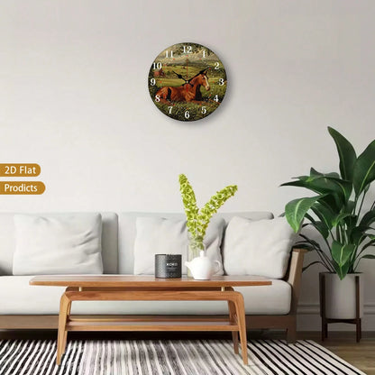 12inch Vintage Farmhouse Wall Clock, Silent And Non-Ticking, Perfect For Baby Rooms, Bedrooms, Offices, And Living Rooms, Battery-Powered