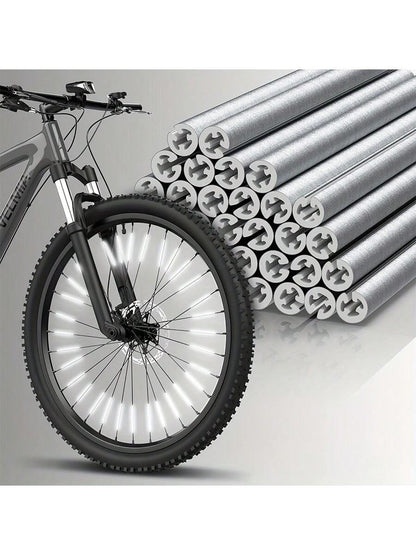 12pcs Bicycle Spoke Reflector, 360 ° Visibility Bicycle Spoke Reflector, Waterproof Bicycle Reflector Clip Warning Spoke Light Cover- Suitable For Bicycles, Motorcycles, Warnings, And DIY Decoration