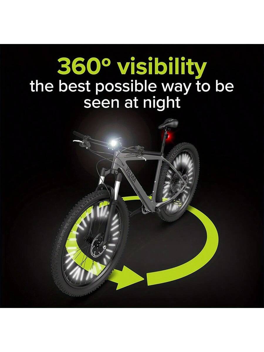 12pcs Bicycle Spoke Reflector, 360 ° Visibility Bicycle Spoke Reflector, Waterproof Bicycle Reflector Clip Warning Spoke Light Cover- Suitable For Bicycles, Motorcycles, Warnings, And DIY Decoration