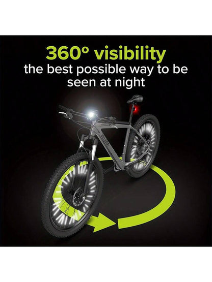 12pcs Bicycle Spoke Reflector, 360 ° Visibility Bicycle Spoke Reflector, Waterproof Bicycle Reflector Clip Warning Spoke Light Cover- Suitable For Bicycles, Motorcycles, Warnings, And DIY Decoration