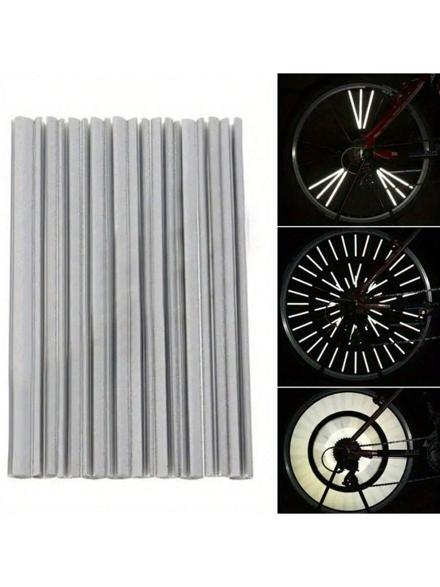 12pcs Bicycle Spoke Reflector, 360 ° Visibility Bicycle Spoke Reflector, Waterproof Bicycle Reflector Clip Warning Spoke Light Cover- Suitable For Bicycles, Motorcycles, Warnings, And DIY Decoration