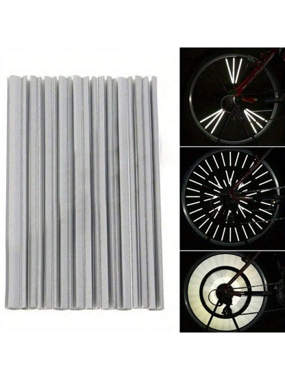 12pcs Bicycle Spoke Reflector, 360 ° Visibility Bicycle Spoke Reflector, Waterproof Bicycle Reflector Clip Warning Spoke Light Cover- Suitable For Bicycles, Motorcycles, Warnings, And DIY Decoration