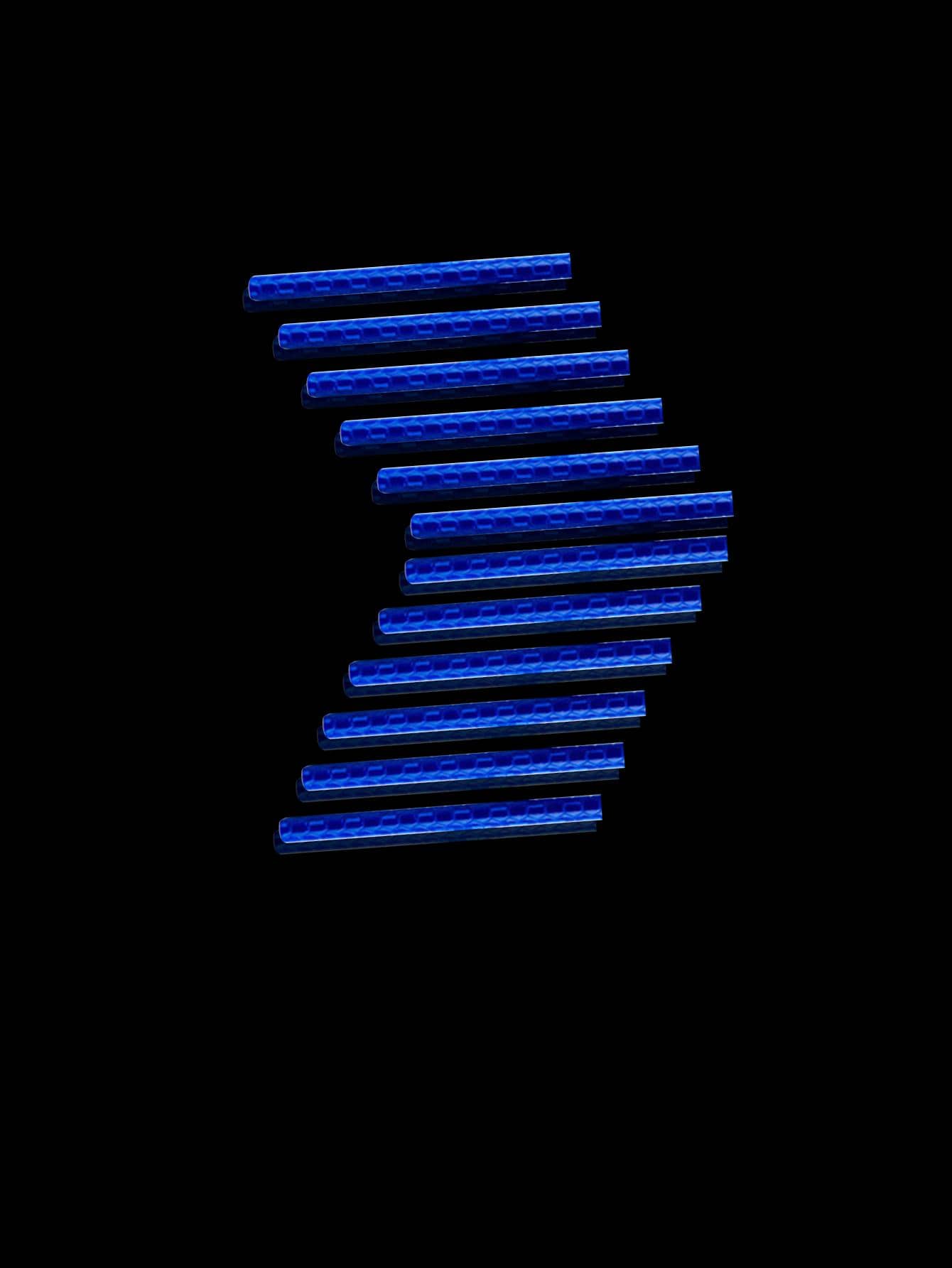 12pcs Blue Color Bicycle Spoke Reflective Strip