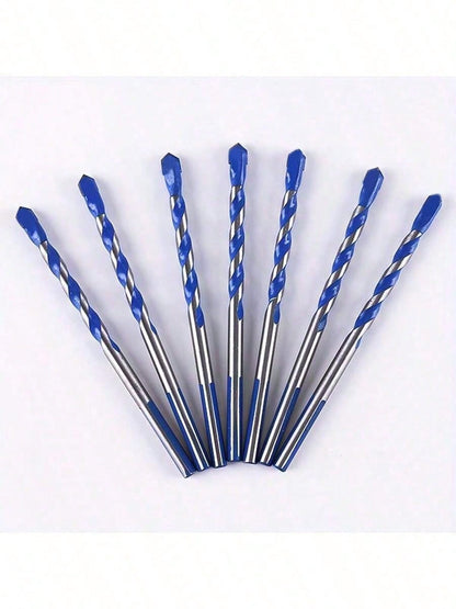 12pcs Blue Diamond Drill Bit Set- Ceramic Tile Glass Concrete Drilling Bits, Multi-Purpose Triangular Alloy Drill Bits, High Hardness Hole Opener, Suitable For Ceramic Tile Cement Concrete Wall (3/4
