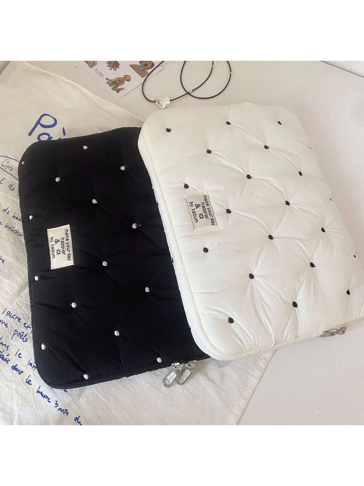 13.6" & 14" Laptop Sleeve- Cute Polka Dot Lightweight Laptop Carrying Case, Compatible With MacBook Laptop Bag Laptop Case Laptop Bag For Ladies