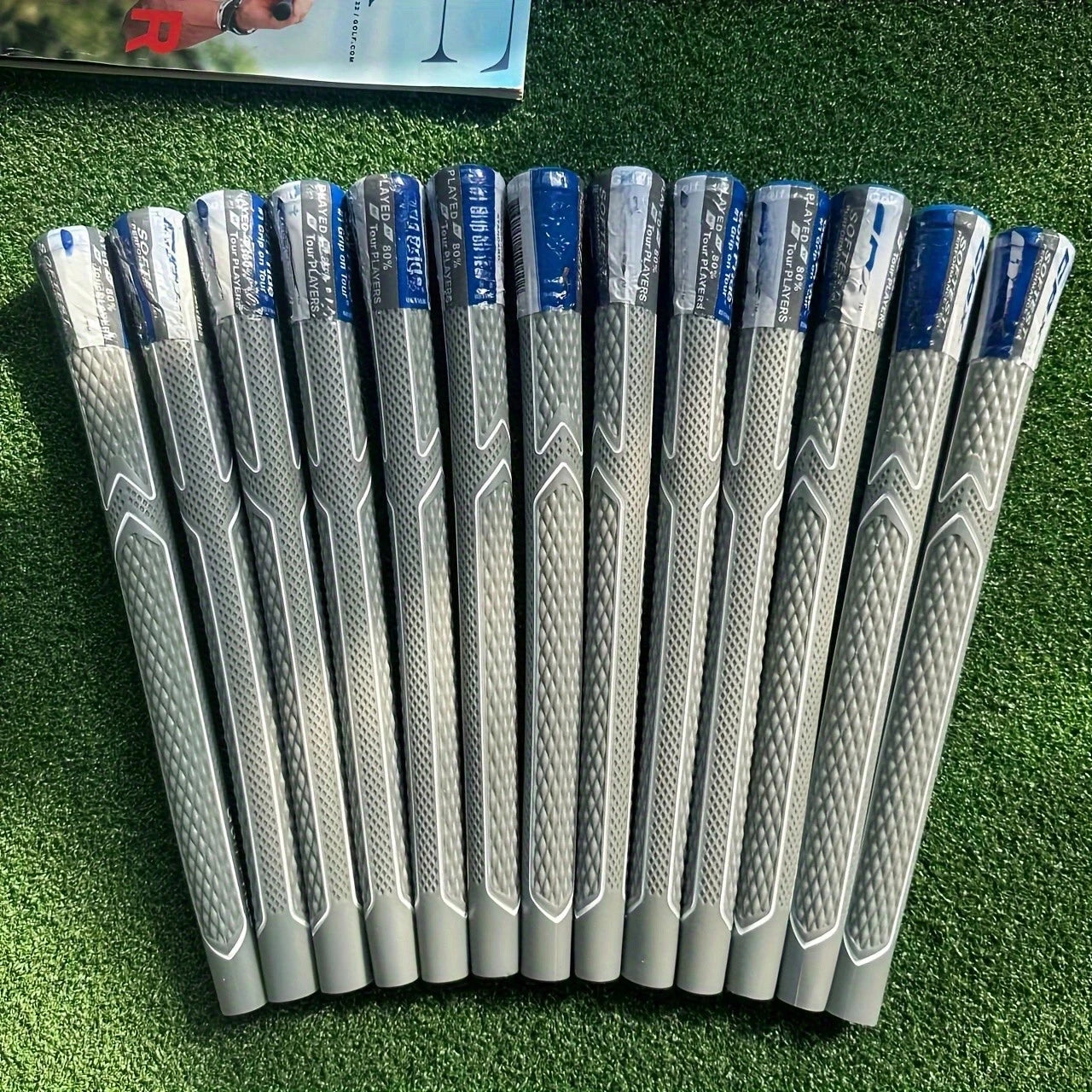13-Piece Pack Of Golf Grips Made Of Rubber, Ironwood, Dry Anti-Slip And Wear-Resistant Materials For Golf Clubs.