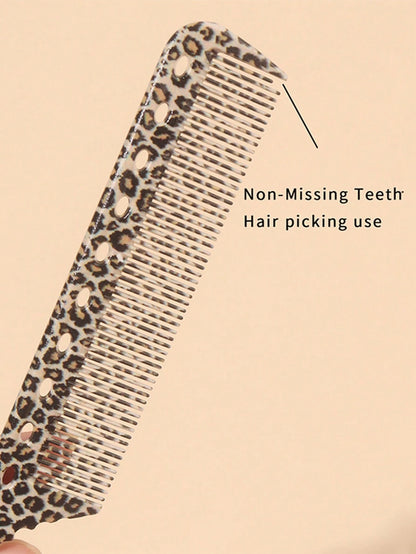 15 Patterns Colorful Anti-Static Tail Comb- Suitable For Professional Hairstyling And Home Use, Durable And Fashionable, Leopard Print/Fluorescent/Floral Patterns Available