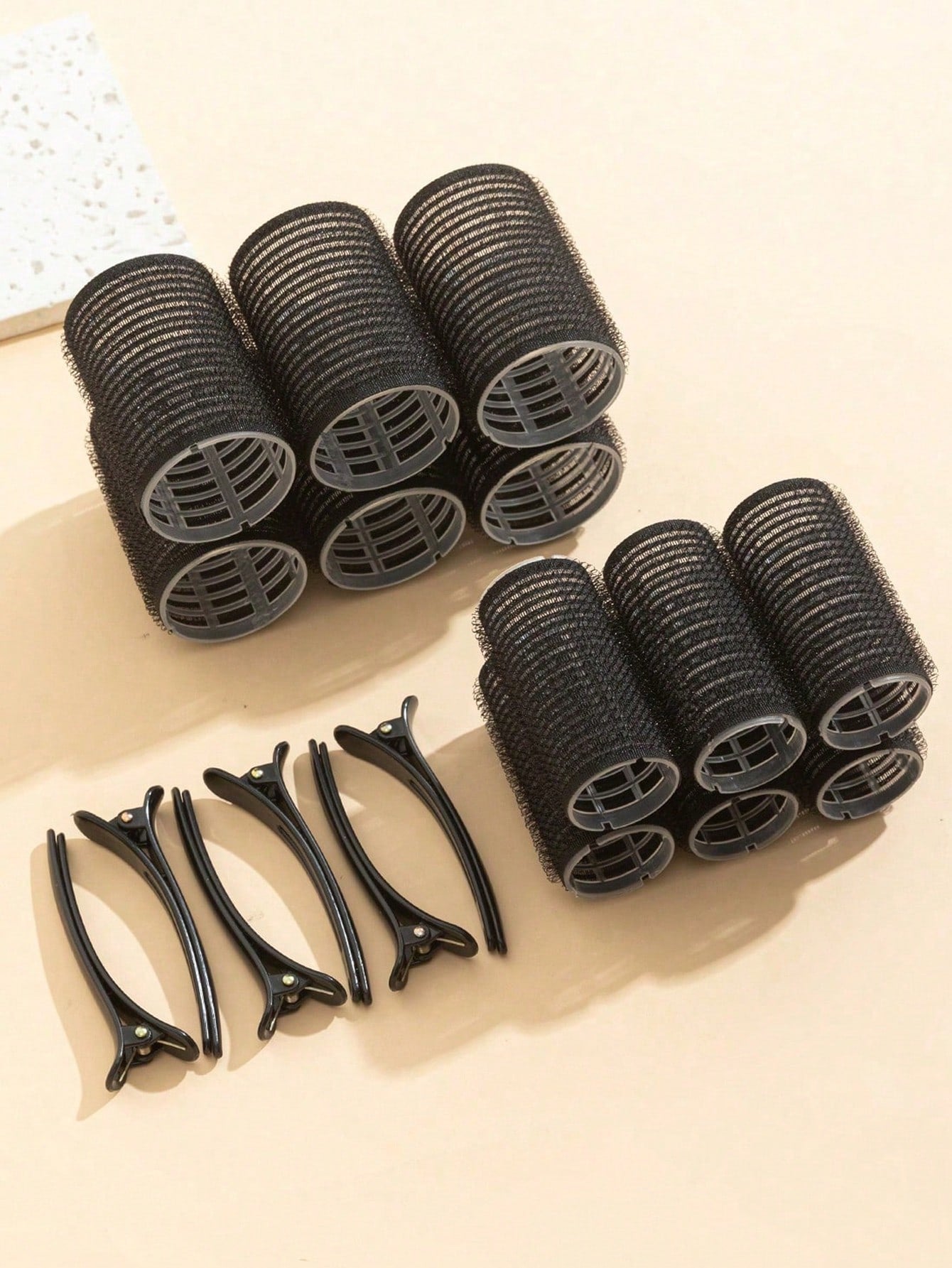 18pcs/Set Large Size Hair Rollers With Clips, Self-Gripping Curler Suitable For Long/Medium/Short Hair And Bangs, DIY Hair Curling Tool (Includes 12pcs Large Roller Tubes + 6pcs Clips)(36pcs/18pcs/3pc