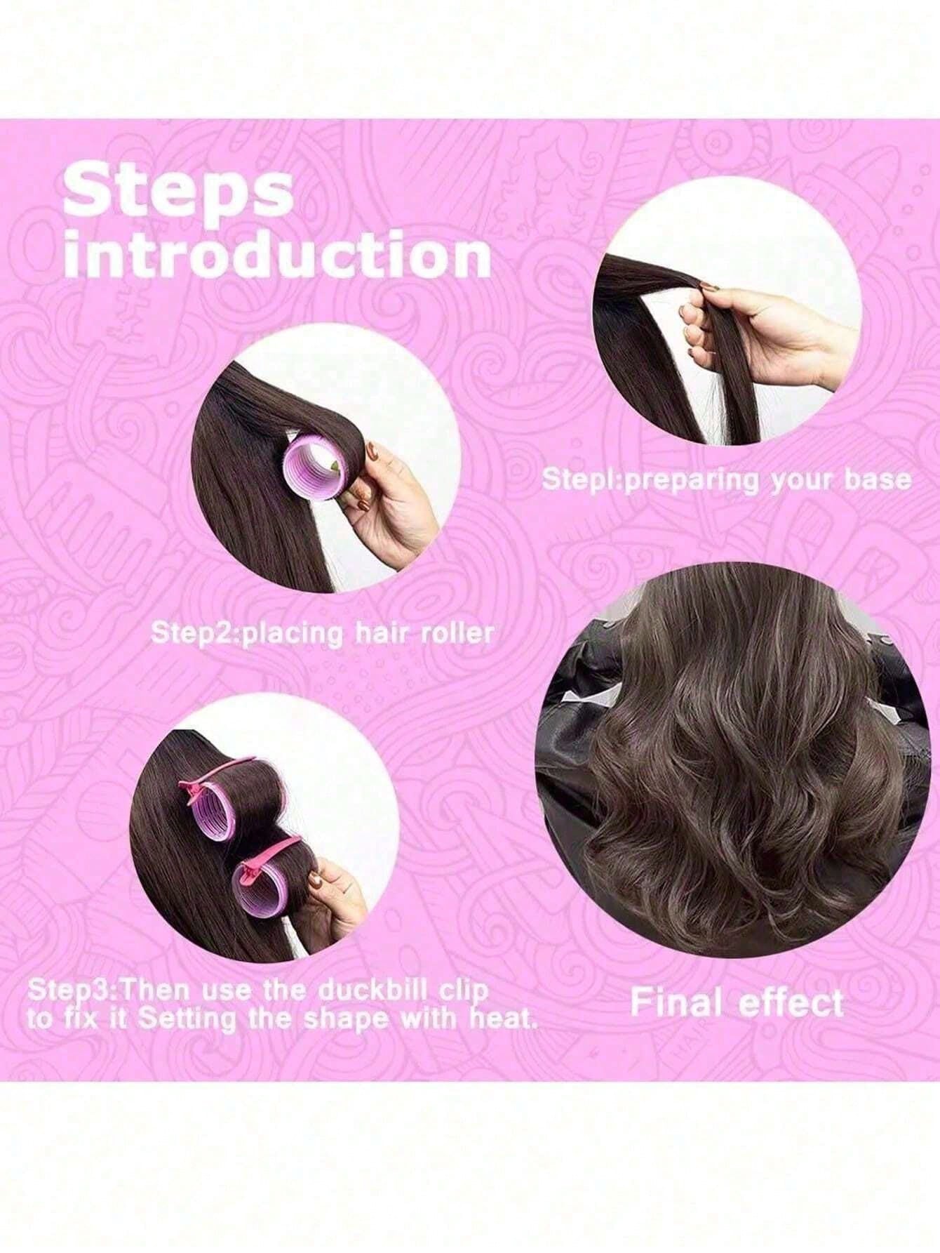 18pcs/Set Large Size Hair Rollers With Clips, Self-Gripping Curler Suitable For Long/Medium/Short Hair And Bangs, DIY Hair Curling Tool (Includes 12pcs Large Roller Tubes + 6pcs Clips)(36pcs/18pcs/3pc