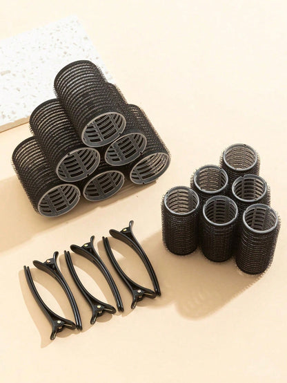 18pcs/Set Large Size Hair Rollers With Clips, Self-Gripping Curler Suitable For Long/Medium/Short Hair And Bangs, DIY Hair Curling Tool (Includes 12pcs Large Roller Tubes + 6pcs Clips)(36pcs/18pcs/3pc