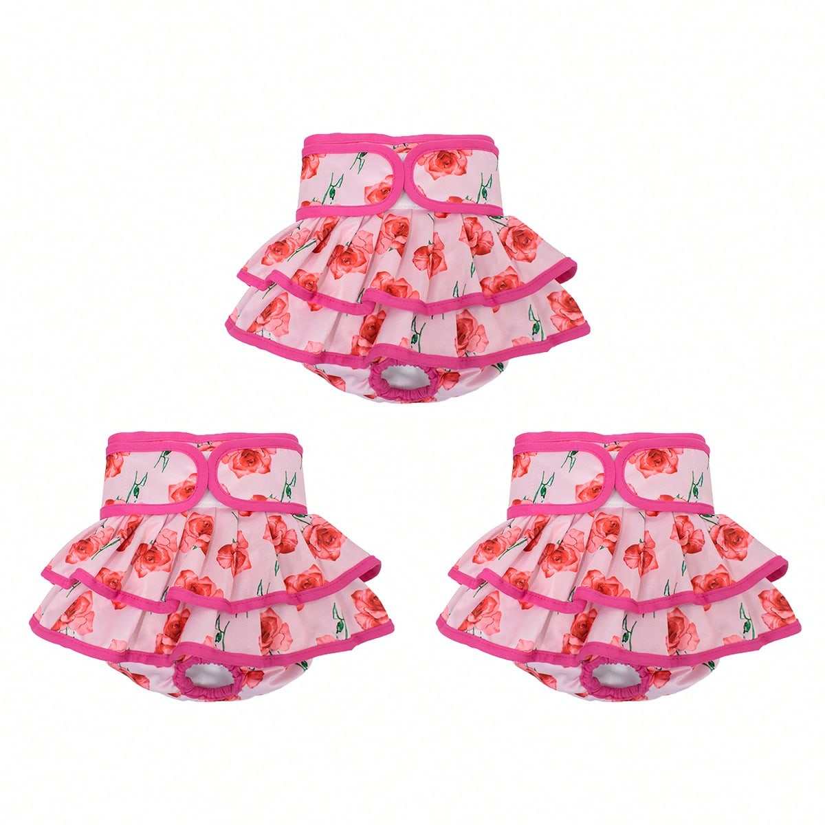 1Pack/3pcs Female Dog Diapers, High Absorbency Washable Dog Diapers For Female Dogs In Heat, Incontinence, Or Excitement Urination