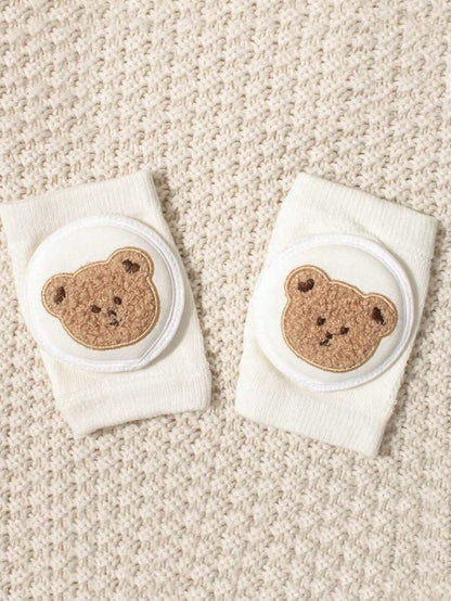 1pair Baby Crawling Knee Pads, With Embroidery Design, Anti-Slip Breathable Mesh Material, Suitable For 0-3 Years Old Infants For Crawling, Learning To Walk, Outdoor/Indoor Activities, And Slip Resist
