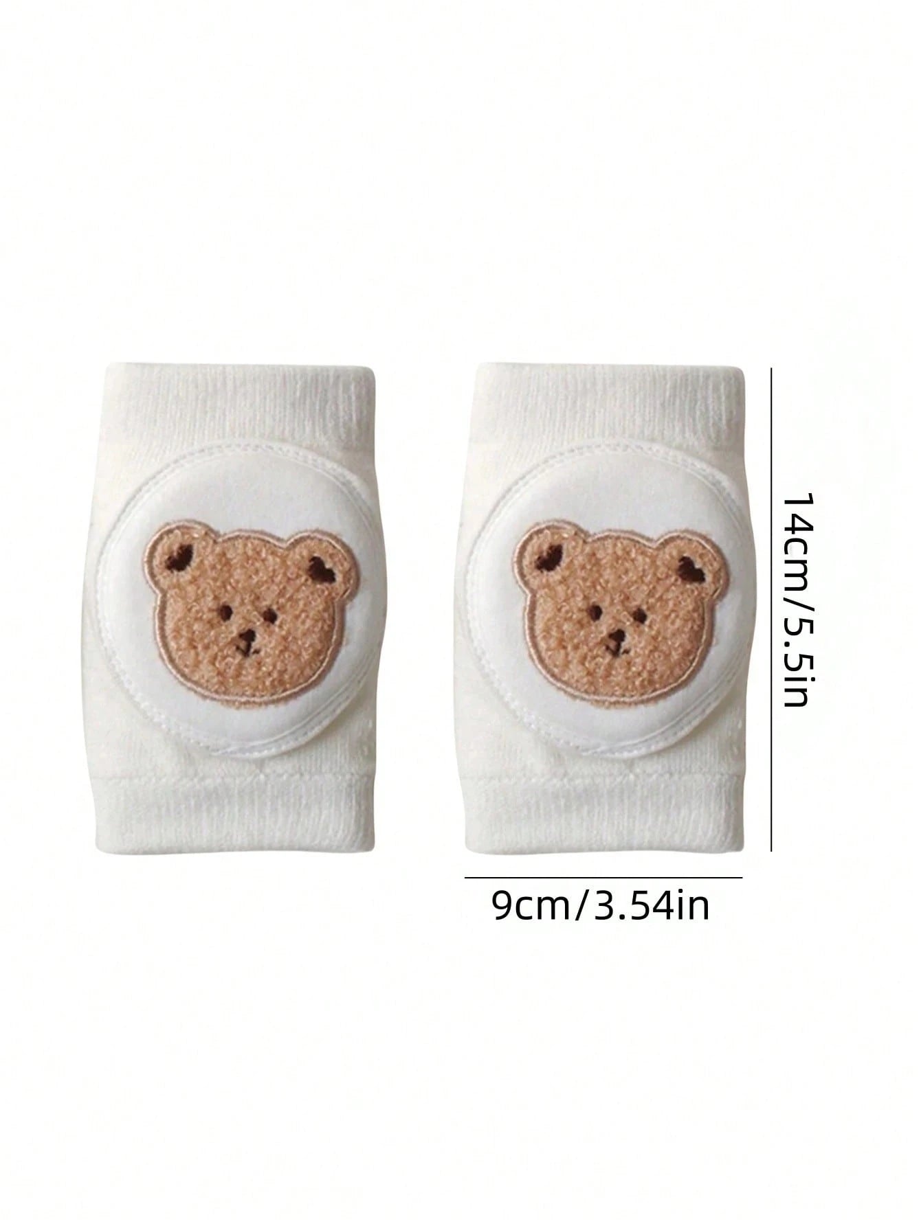 1pair Baby Crawling Knee Pads, With Embroidery Design, Anti-Slip Breathable Mesh Material, Suitable For 0-3 Years Old Infants For Crawling, Learning To Walk, Outdoor/Indoor Activities, And Slip Resist