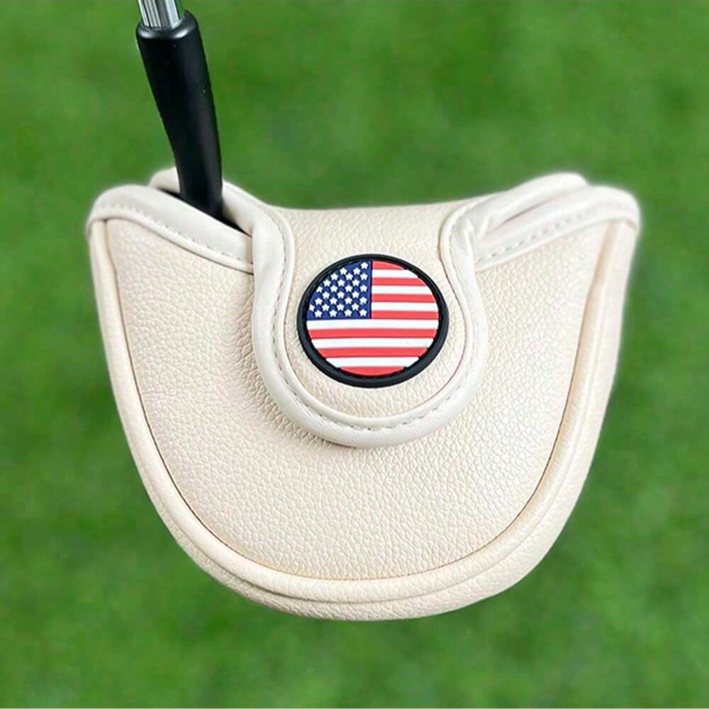 1pc 1919 Golf Club Head Cover, Golf Putter Cover, Golf Fashion Club Cover, Suitable For Male And Female Outdoor Enthusiasts, Easy To Use Magnetic Closure, Waterproof And Durable Materials, Is A Golf C
