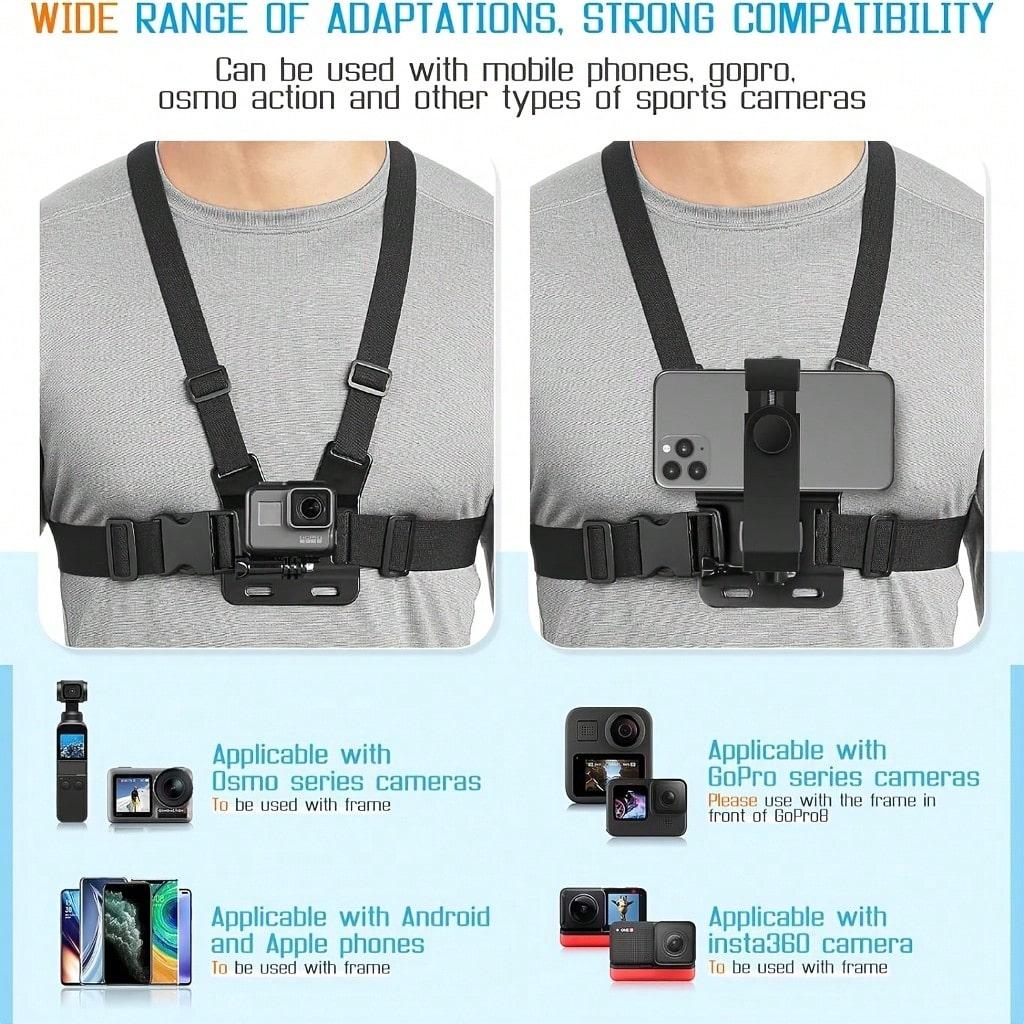 1pc/1set Action Camera Mount For Outdoor Cycling And Running, Stable Mount For Video Recording, Portable Motorcycle Riding Mount For Driving Recording