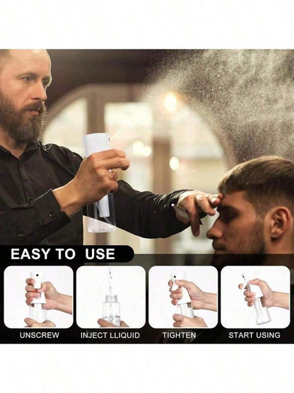 1pc 2026 New Continuous Fine Mist Spray Bottle, Multi-Purpose Handheld Sprayer For Hair, Facial Toner, Alcohol, Plants, Home Cleaning, Portable Liquid Container, Bathroom Daily Care, Summer Holiday Tr