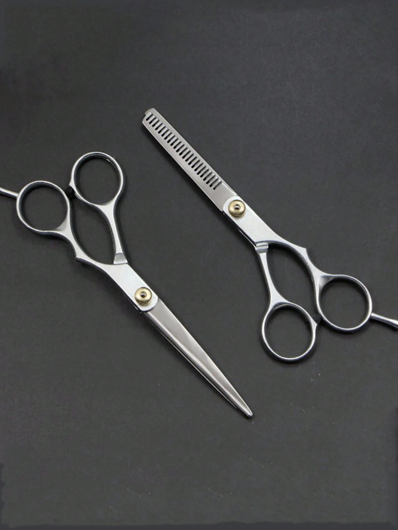 1pc/2pcs Black & Gold Hair Cutting Scissors- Bangs Trimmer, Thinning Shears, Hairdressing Salon & Home Hair Care Tools,Slick Back Brush,Barber Accessories,Hair Dryer,Hair,Barber,Hair Tools,Hair Produ
