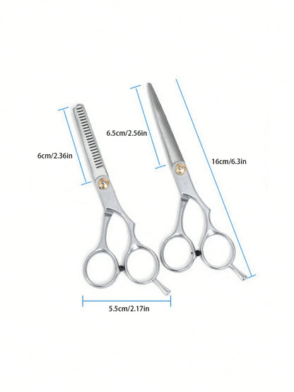 1pc/2pcs Black & Gold Hair Cutting Scissors- Bangs Trimmer, Thinning Shears, Hairdressing Salon & Home Hair Care Tools,Slick Back Brush,Barber Accessories,Hair Dryer,Hair,Barber,Hair Tools,Hair Produ