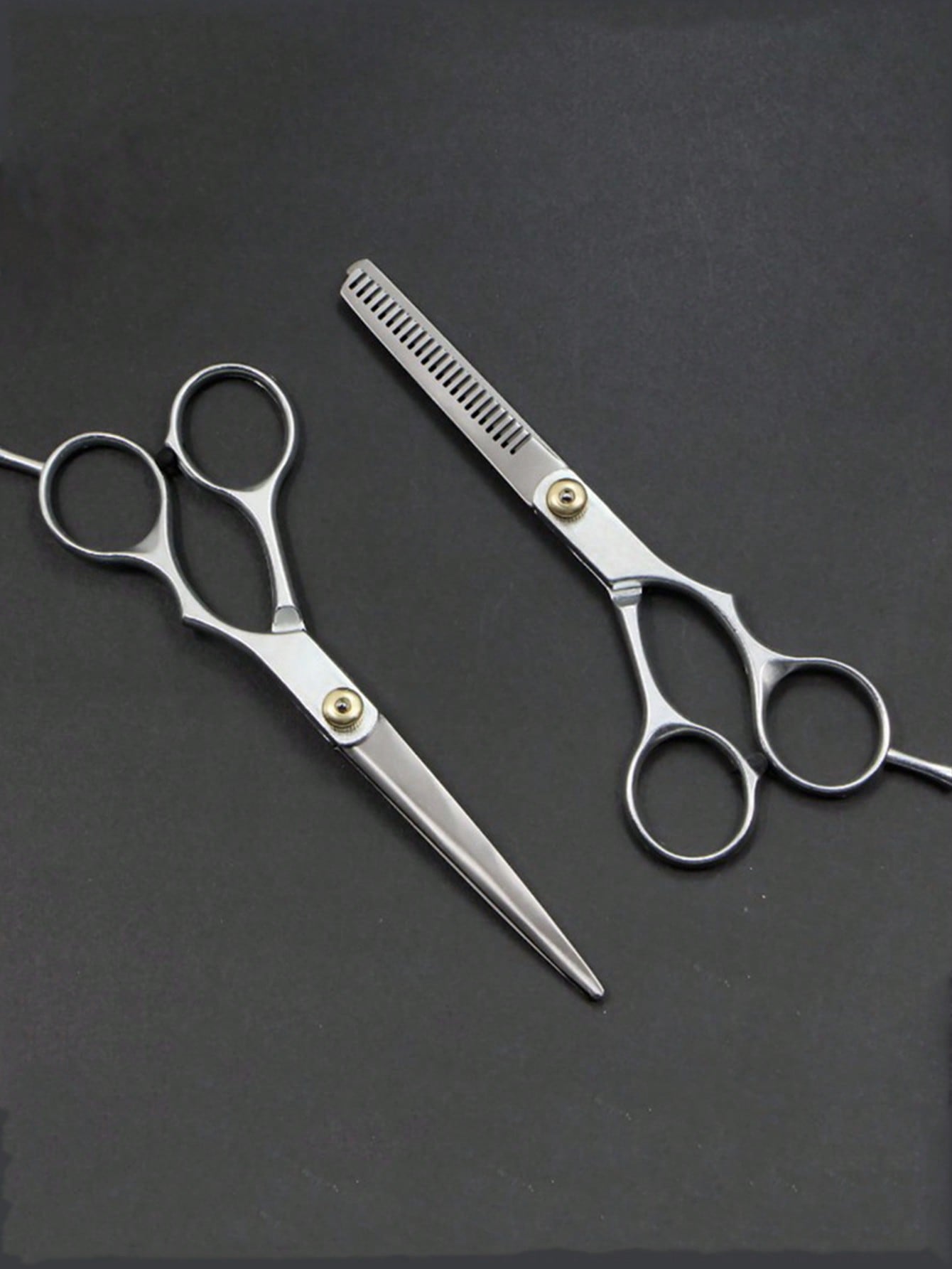 1pc/2pcs Black & Gold Hair Cutting Scissors- Bangs Trimmer, Thinning Shears, Hairdressing Salon & Home Hair Care Tools,Slick Back Brush,Barber Accessories,Hair Dryer,Hair,Barber,Hair Tools,Hair Produ