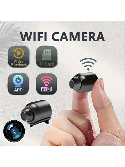 1pc/ 2pcs Small Wireless Invisible Smart Camera, HD WiFi Mini Surveillance Camera With Support, Motion Detection And App Control, Suitable For Indoor And Outdoor Dog And Cat Monitoring, Home Surveill