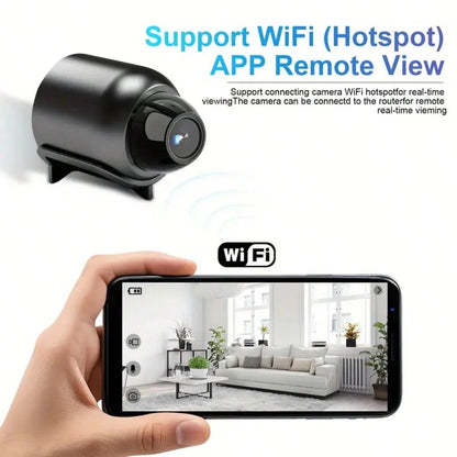 1pc/ 2pcs Small Wireless Invisible Smart Camera, HD WiFi Mini Surveillance Camera With Support, Motion Detection And App Control, Suitable For Indoor And Outdoor Dog And Cat Monitoring, Home Surveill
