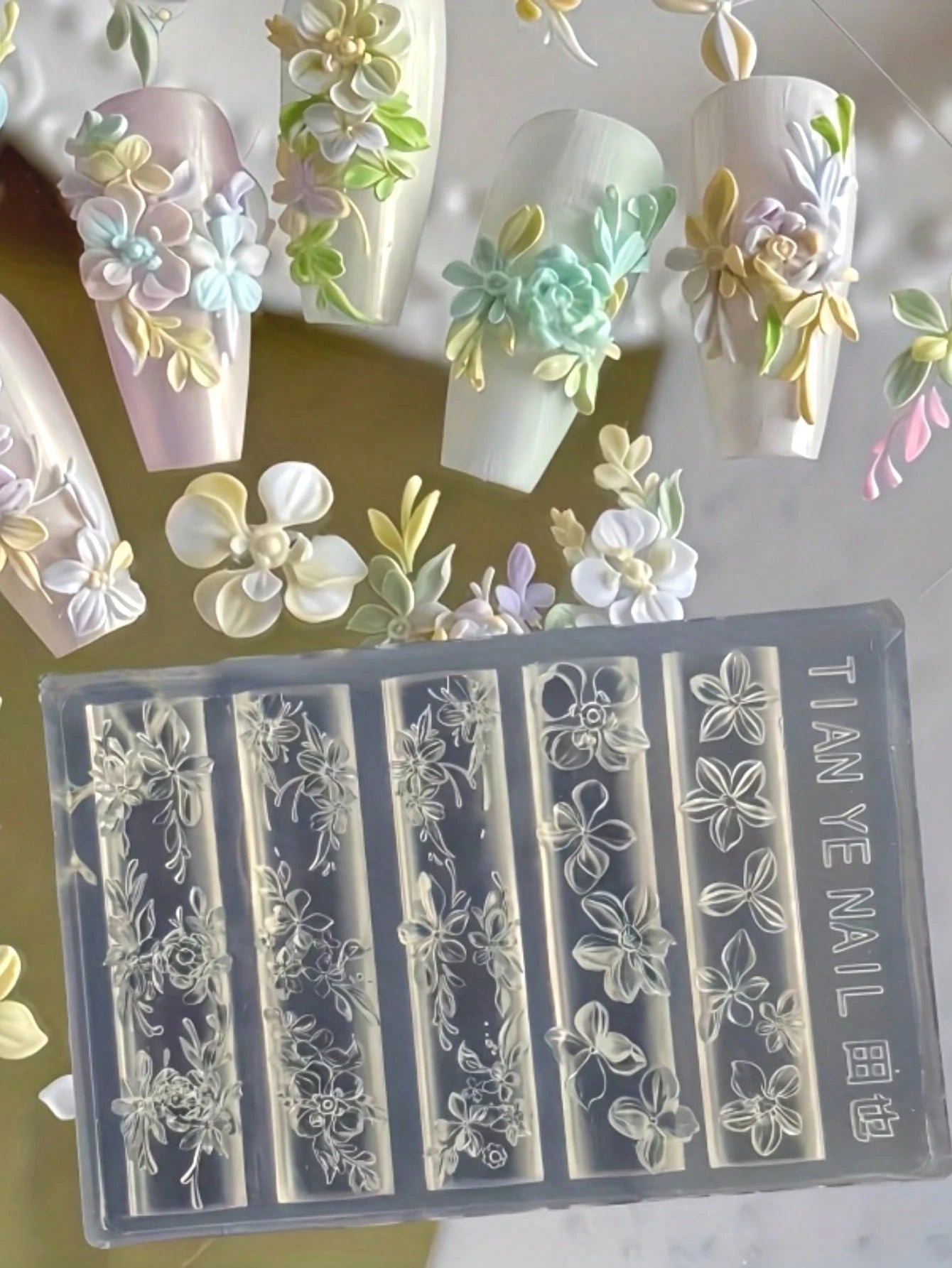 1pc 3D Button Nail Art Mold Silicone Tool Asymmetrical Shape Button Decor Nail Art Jewelry Resin Mold Nail Art Supplies