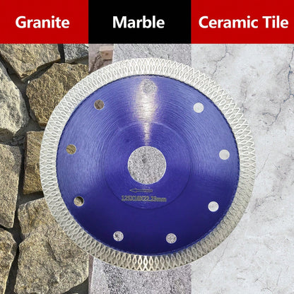1pc 4.5"/5" Ultra-Thin Diamond Cutting Disc, Unbreakable For Ceramic Cutting, Suitable For Cutting Tiles, Ceramics, Granite, Marble