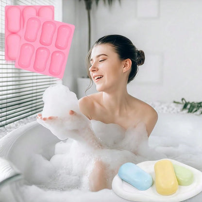 1pc 6-Cavity Silicone Soap Mold, DIY Handmade Bath Bomb Silicone Mold, Handmade Soap Making Supplies, Easy Unmold Handmade Soap Making Tool