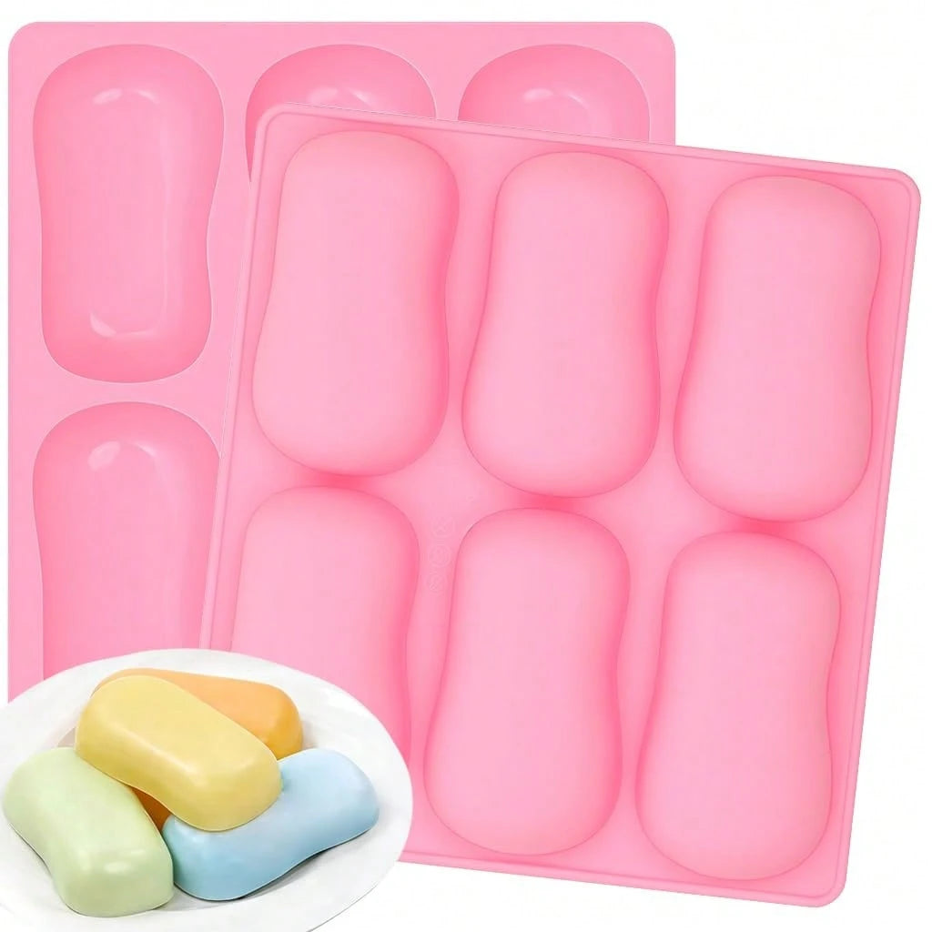 1pc 6-Cavity Silicone Soap Mold, DIY Handmade Bath Bomb Silicone Mold, Handmade Soap Making Supplies, Easy Unmold Handmade Soap Making Tool