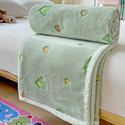 1pc 70x100cm Baby Blanket, Cute Cartoon Pattern, Suitable For All Seasons, Soft & Comfortable, Newborn Gift, Essential For Baby Room