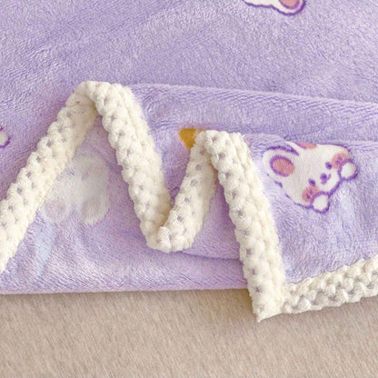 1pc 70x100cm Baby Blanket, Cute Cartoon Pattern, Suitable For All Seasons, Soft & Comfortable, Newborn Gift, Essential For Baby Room