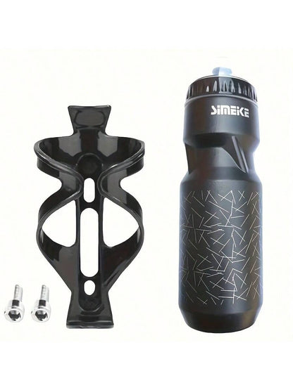 1pc [750ml Large Capacity Cycling Water Bottle] Cycling Water Bottle Set- Large Capacity, Includes A Bicycle Water Bottle Holder And 2 Screws