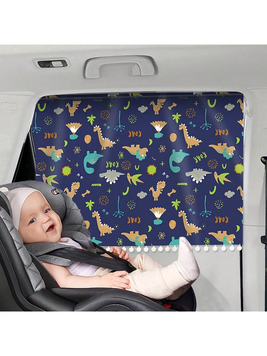 1pc Adjustable Car Sunshade Curtain- Children's Privacy Window Curtain, UV Protection, Heat Insulation, Suction Cup Sunshade For Vehicles, Ensures Baby's Comfortable Sleep