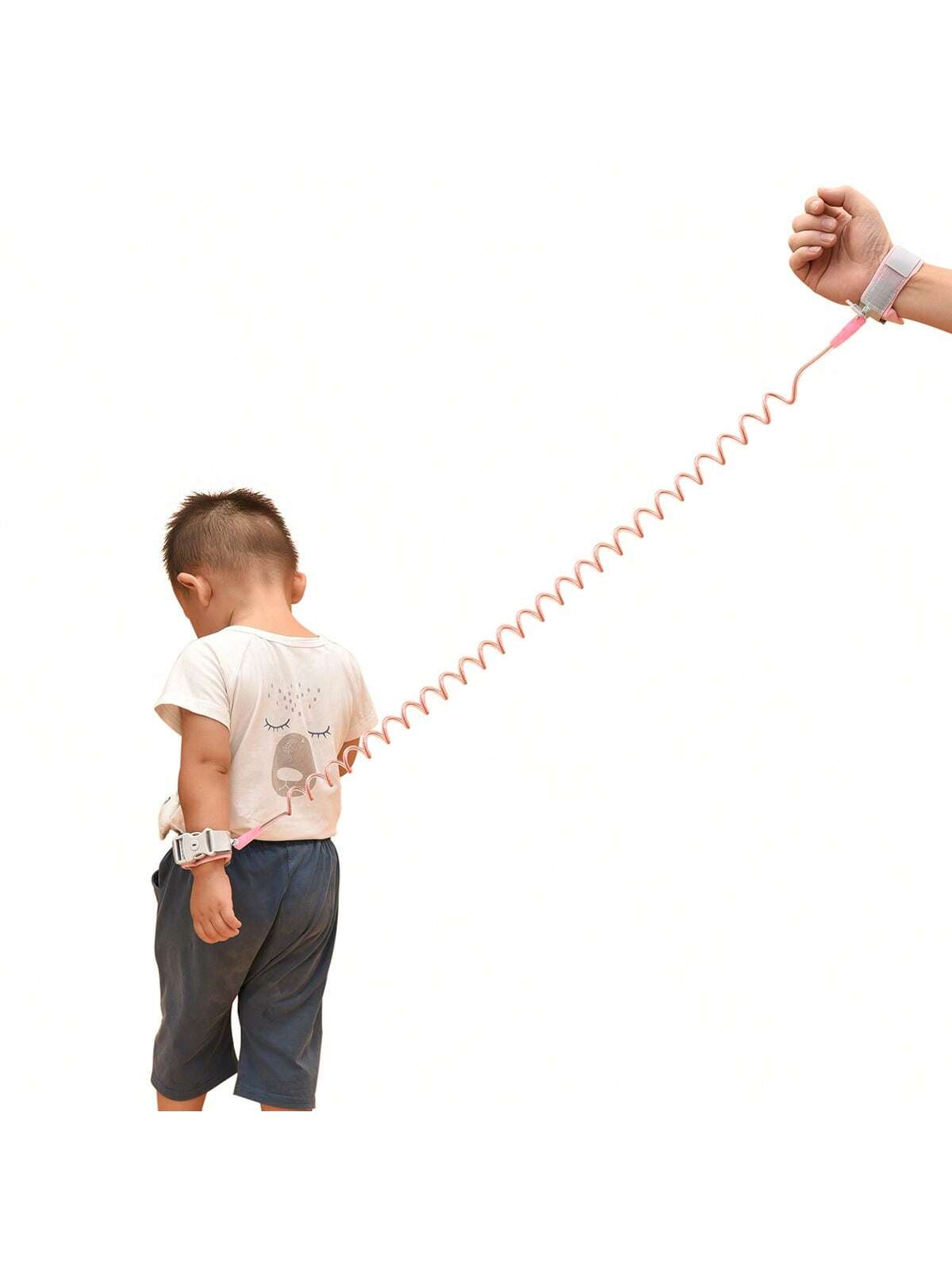 1pc Anti-Lost Tether Baby Wrist Link Chain Retractable Anti-Lost Rope Leash Bracelet With Key Lock, Upgraded Version