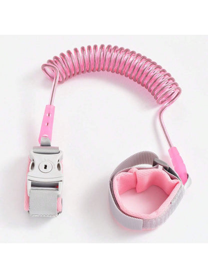 1pc Anti-Lost Tether Baby Wrist Link Chain Retractable Anti-Lost Rope Leash Bracelet With Key Lock, Upgraded Version
