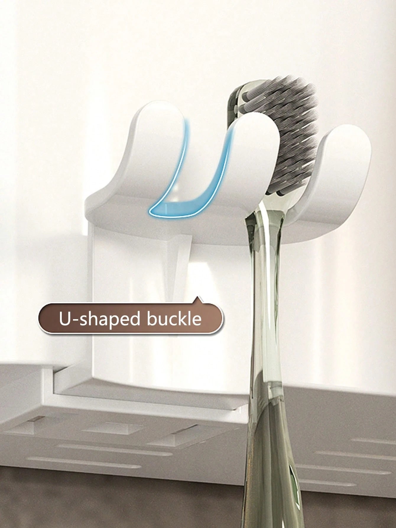 1pc Automatic Toothpaste Dispenser With Toothbrush Holder, Wall-Mounted Toothbrush Storage Rack With Rinse Cup, Space-Saving Bathroom Organizer For Toothbrush And Cup, Home Bathroom Decor, Autumn, Bac
